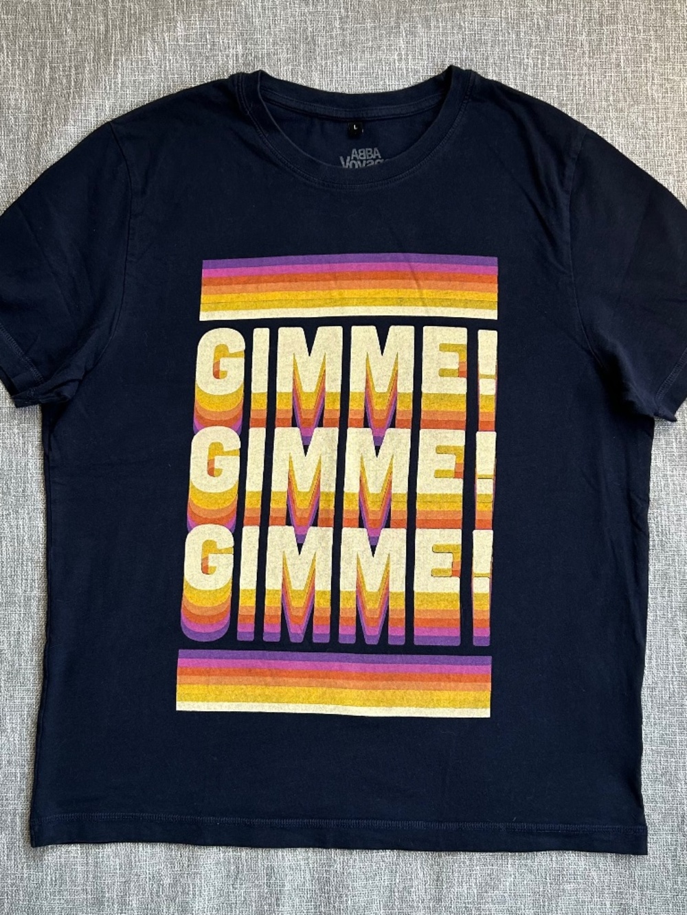 ABBA 2023 Voyage Residency GIMME! GIMME! GIMME! Unisex T-Shirt - Large - Navy